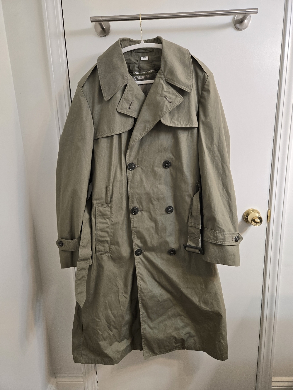 USMC All Weather Coat, Marine Corps Pewter 2246, Men's 40L, Olive